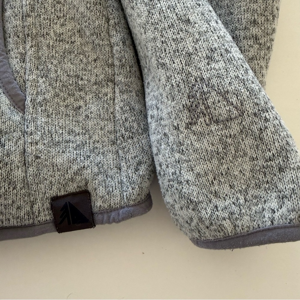 L.L. Bean Heathered Gray Quarter Snap Pullover Sweatshirt Medium Reg - Picture 3 of 12